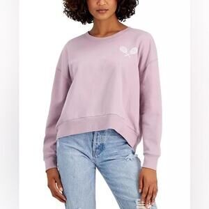 REBELLIOUS ONE Juniors' Tennis Club Front/Back Graphic Sweatshirt